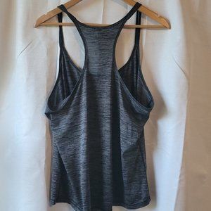 Zakti Activewear Grey Racer Back Top Size 12